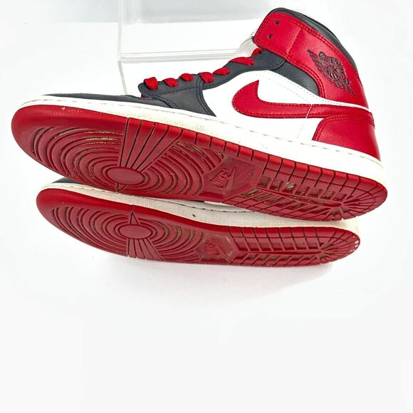 Nike Air Jordan 1 Mid Shoes Womens Size 9 Red Black White Sneakers BQ6472-079 - Picture 5 of 12